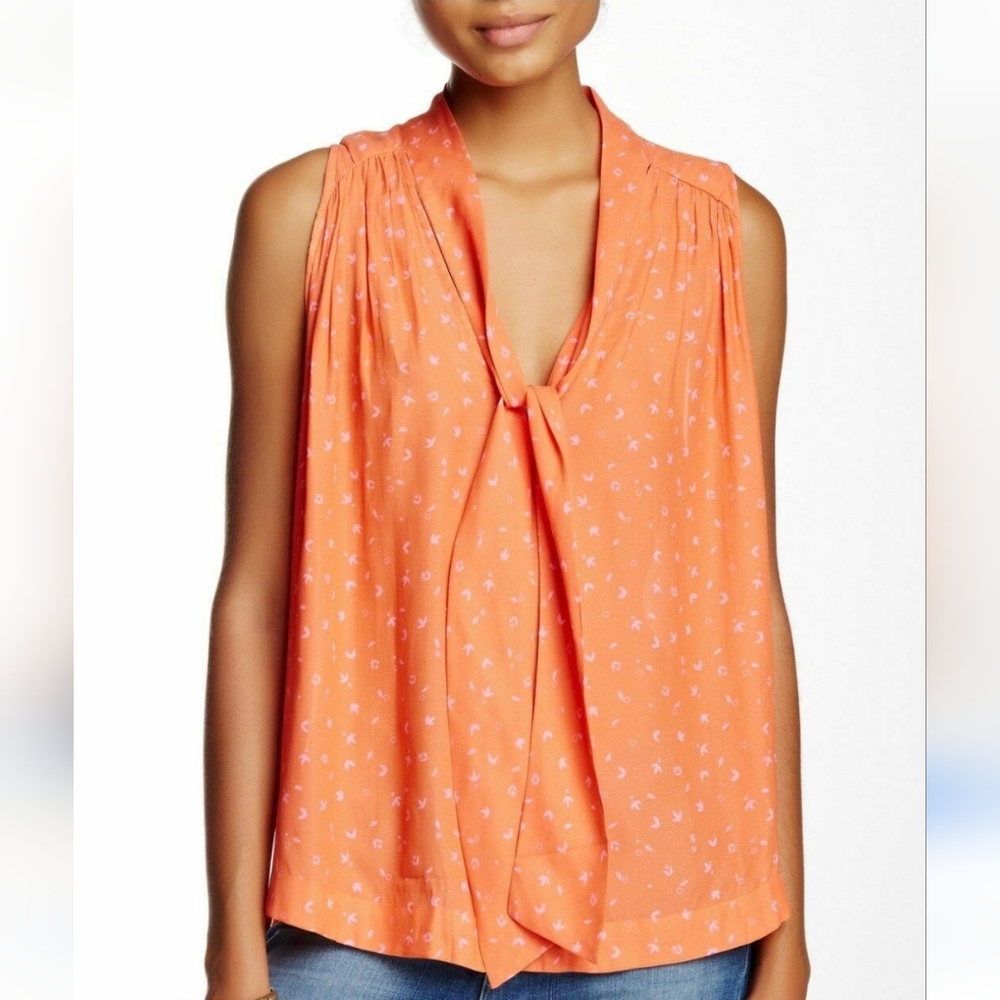 Free people XS Tie Front Blouse